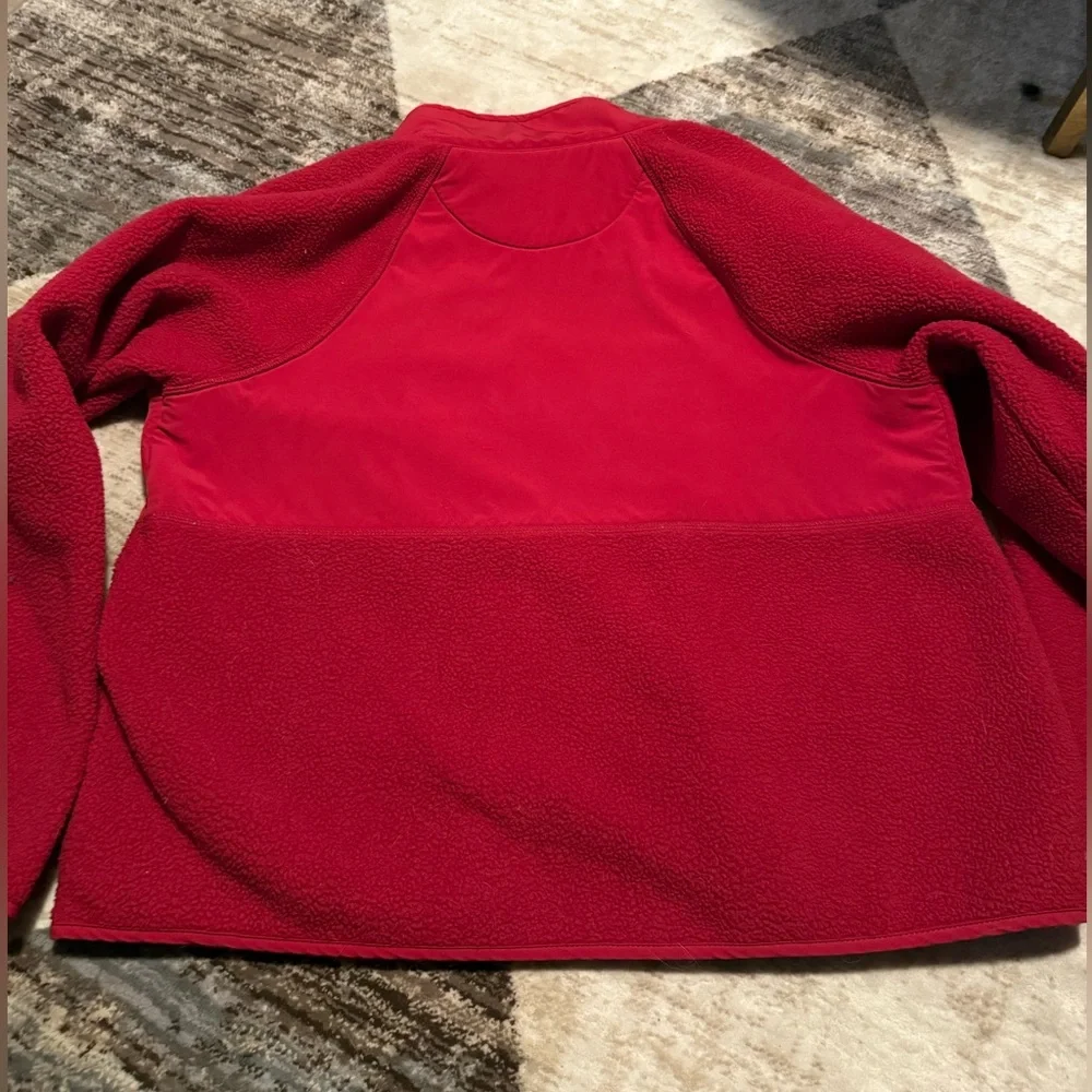 Red Gap Fit Fleece Button Up Jacket - Picture 4 of 5